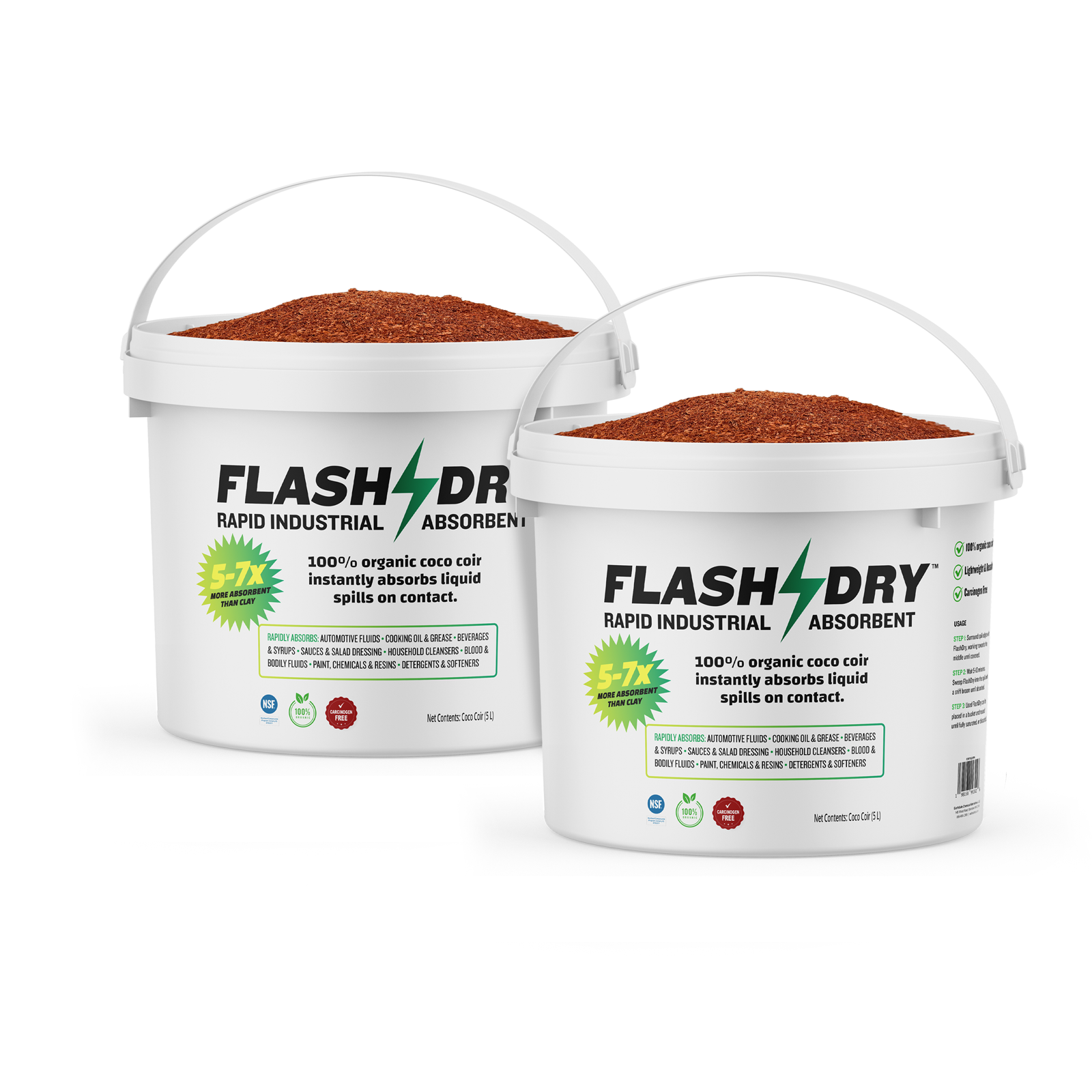 FlashDry Coir Absorbent with Dispenser Top