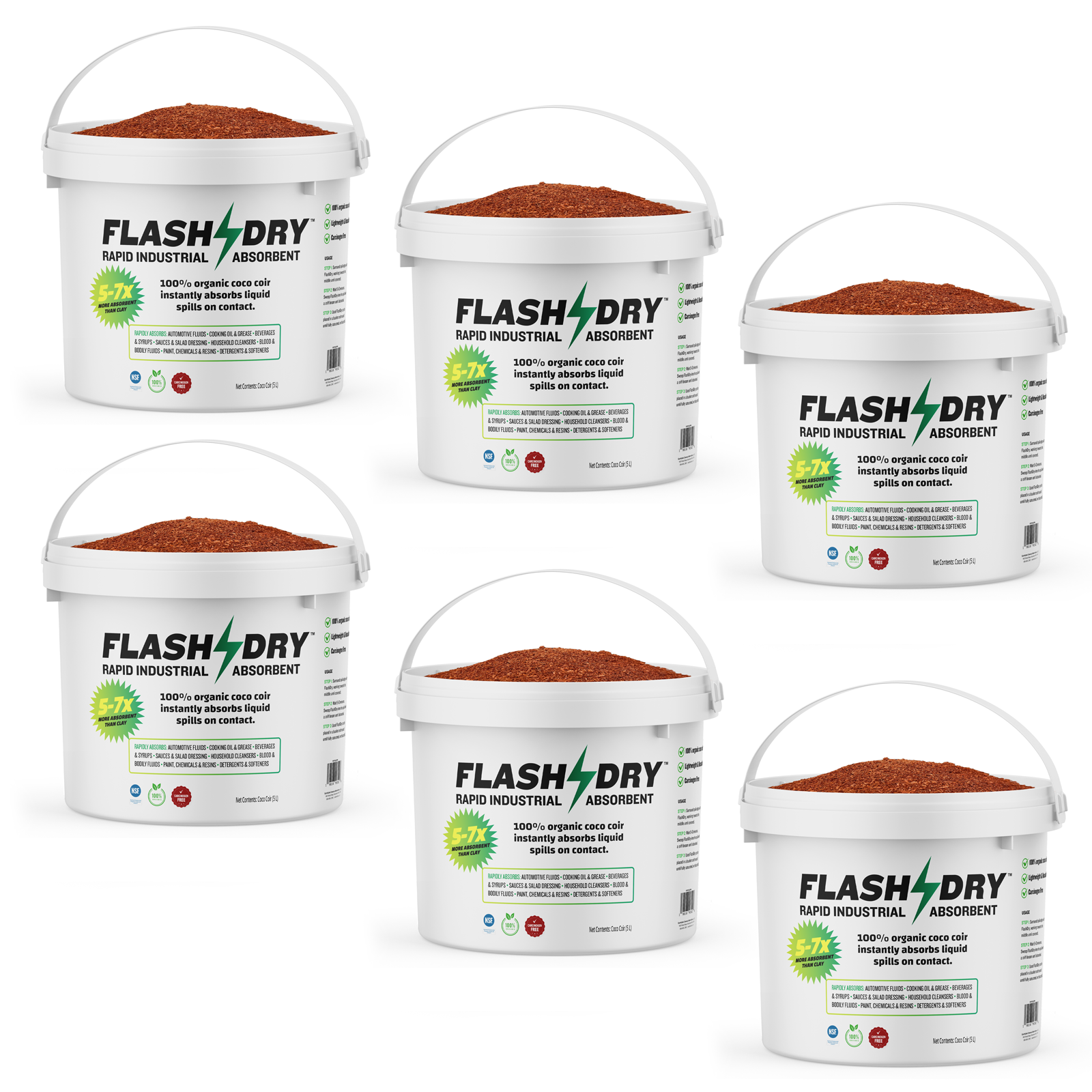 FlashDry Coir Absorbent with Dispenser Top