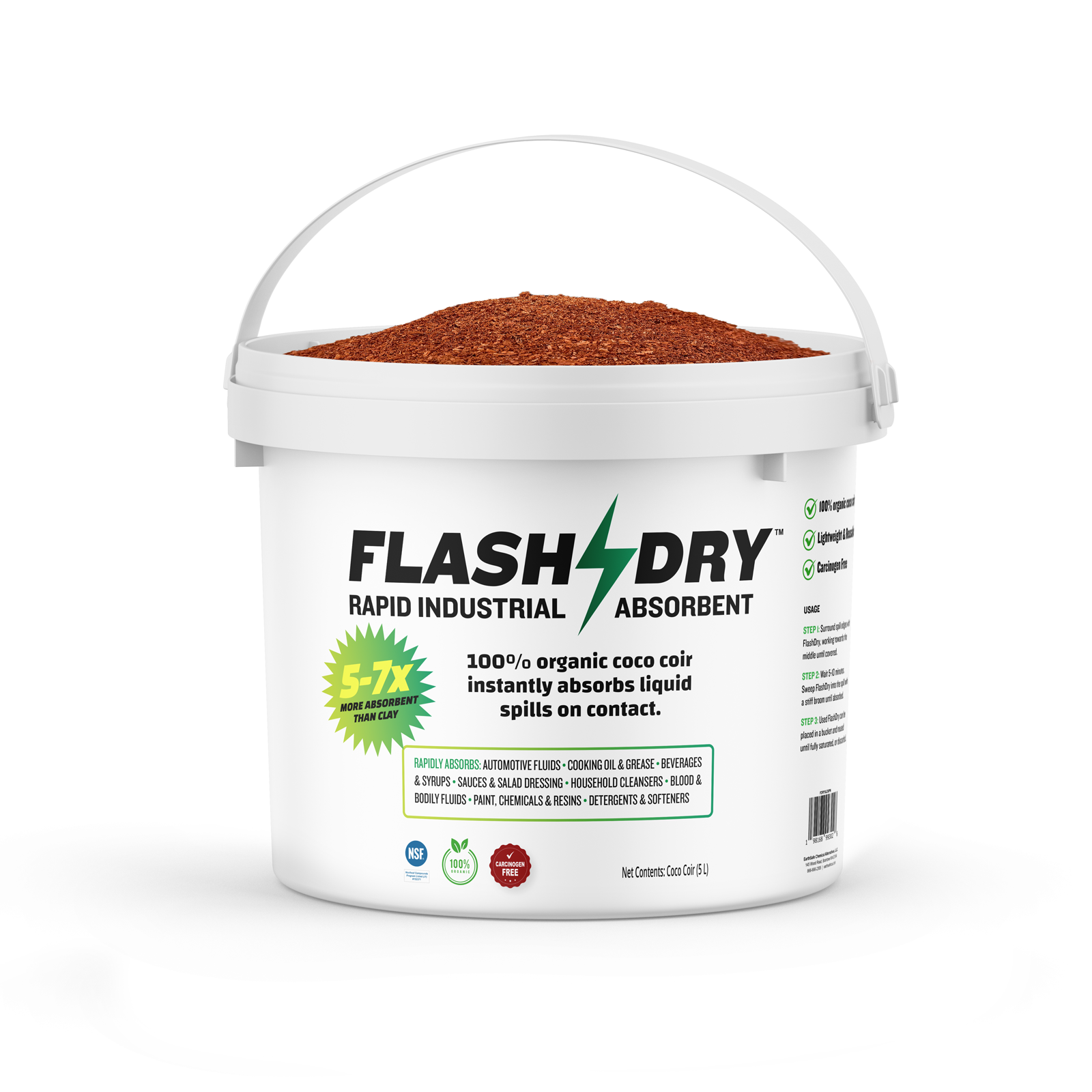 FlashDry Coir Absorbent with Dispenser Top