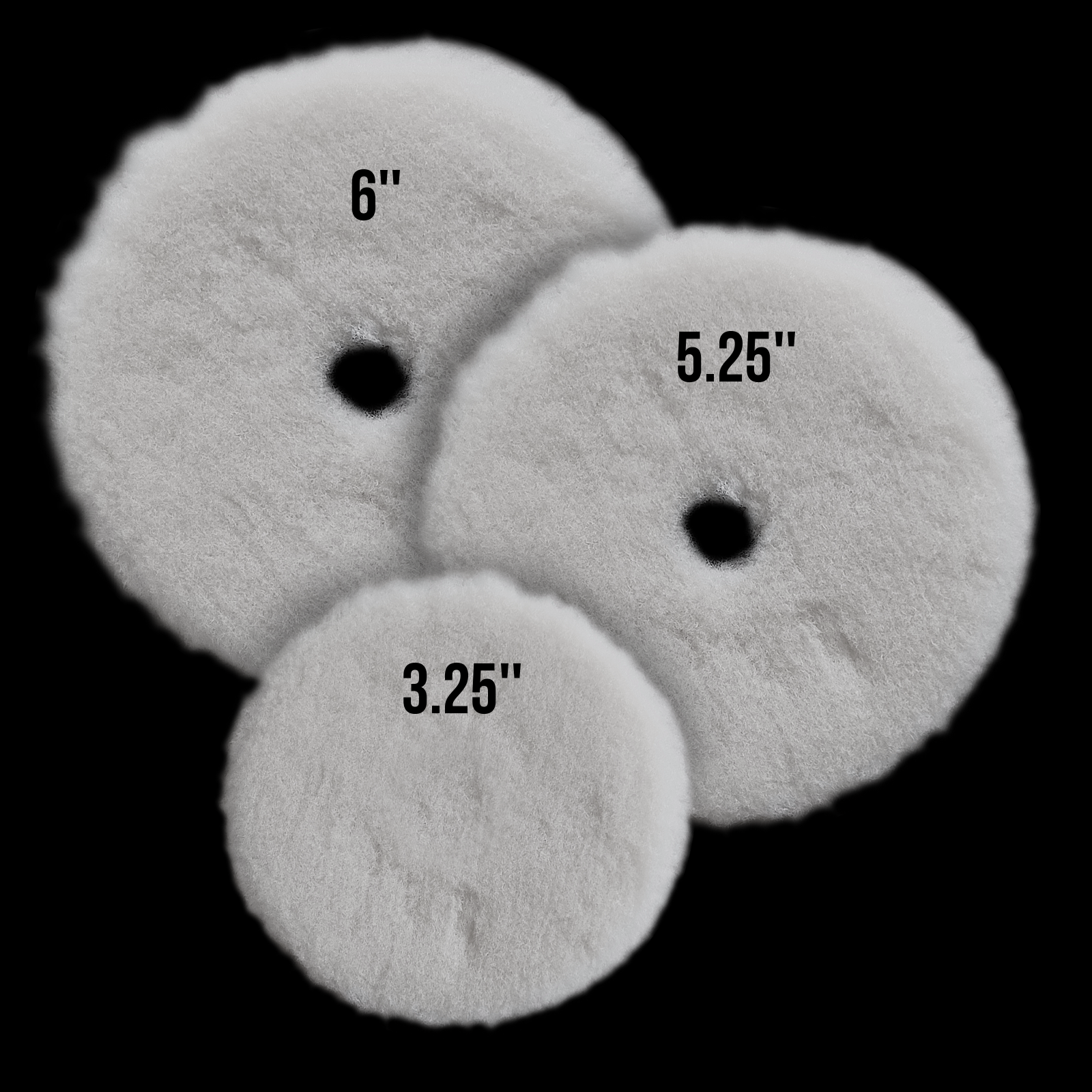 Low Lint Wool Orbital Detailing Pads